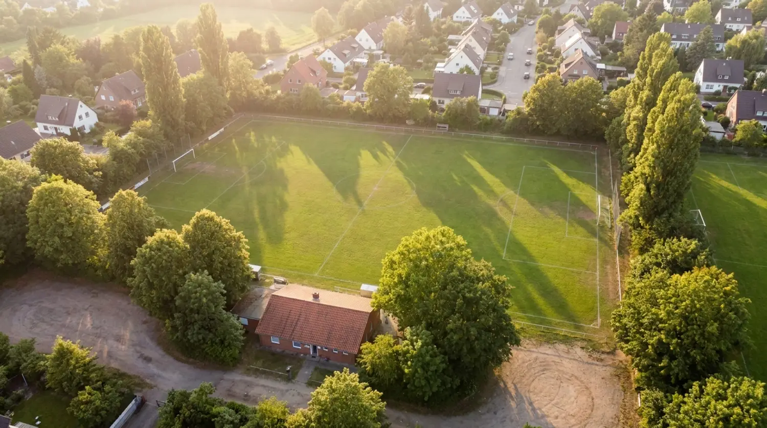 Sportplatz von oben
